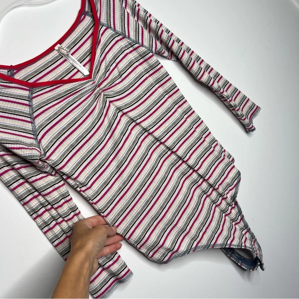 Free People‎ Bodysuit Stripe Thong B2